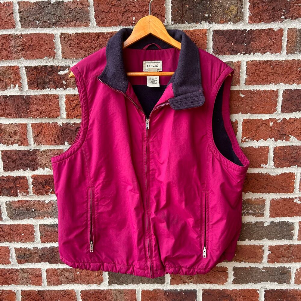 Vintage L.L.Bean Fleece Lined Full Zip Outdoor Vest Women’s Petite XL